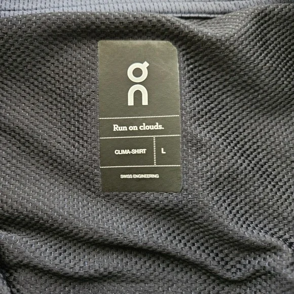 On Running Weather Shirt Mens Large Navy Blue Black 1/4 Zip Long Sleeve - Picture 7 of 9